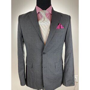 BLK DNM Dark Gray Modern 2Btn Sport Jacket 36R 36 R